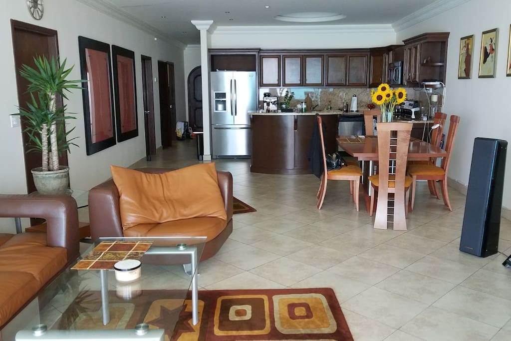 View of the living room & kitchen