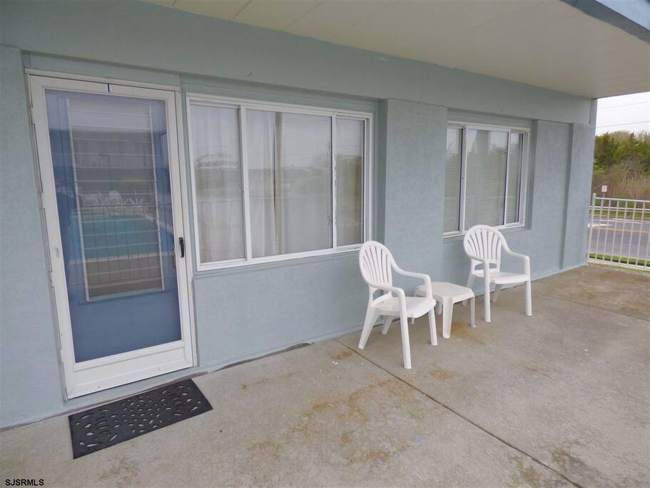 You can sit outside.