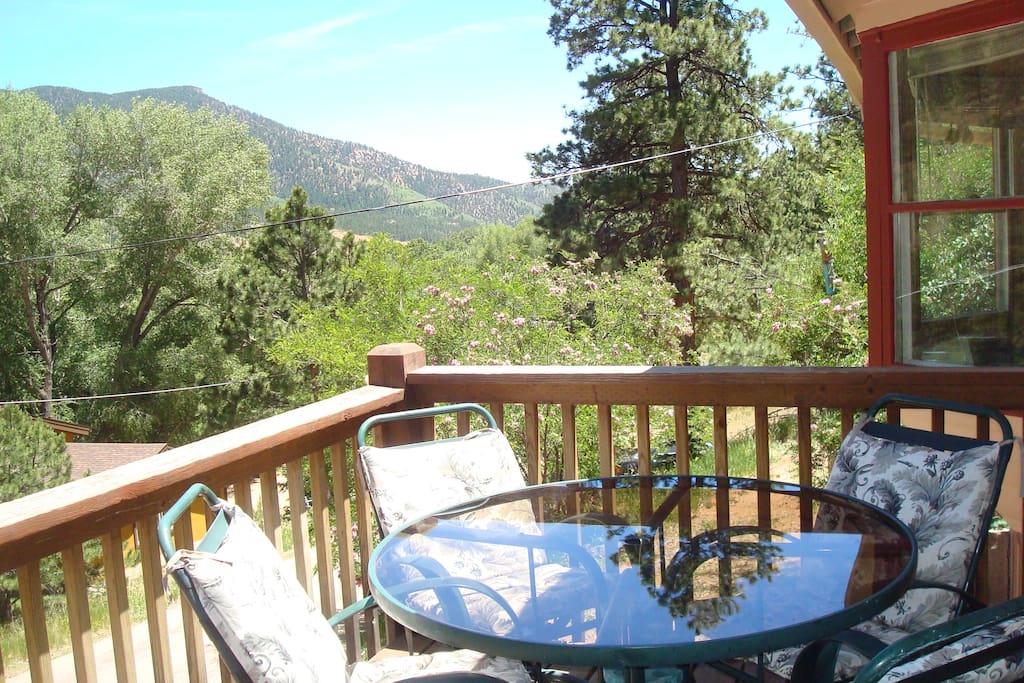 MOUNTAIN VIEW FROM THE LARGE DECK