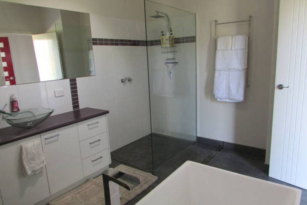 Large Guests only Bathroom with Large shower and Bath