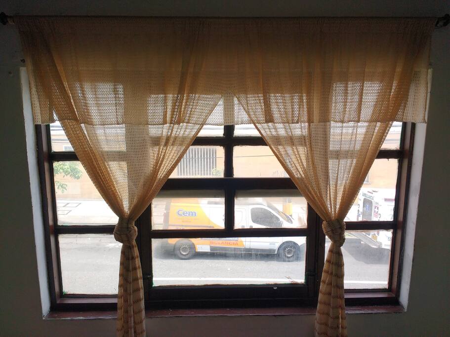 The room is well lighted, well ventilated and it has a really big windows.