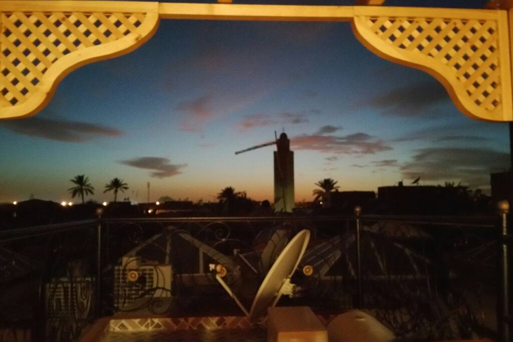 View from the roof at night time