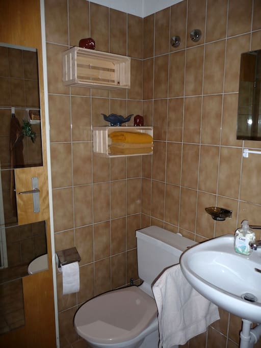 Bathroom with toilette and washbasin