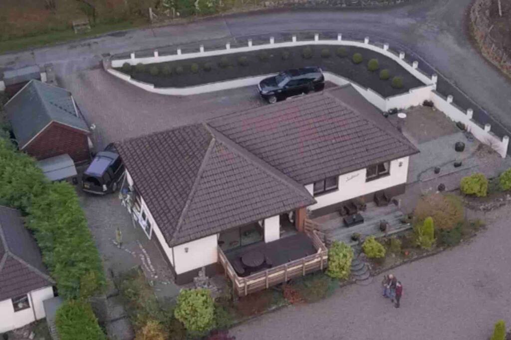 Our home from a drone, courtesy of our airbnb friends from Holland