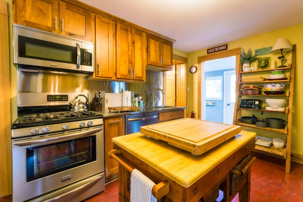 Gorgeous newly remodeled kitchen with every amenity you will need to prepare or host a meal.
