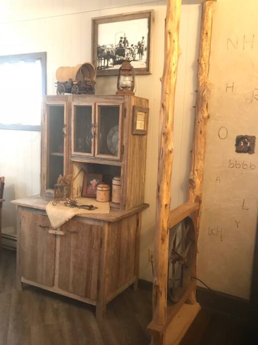 Many authentic barn-wood hand-made features throughout