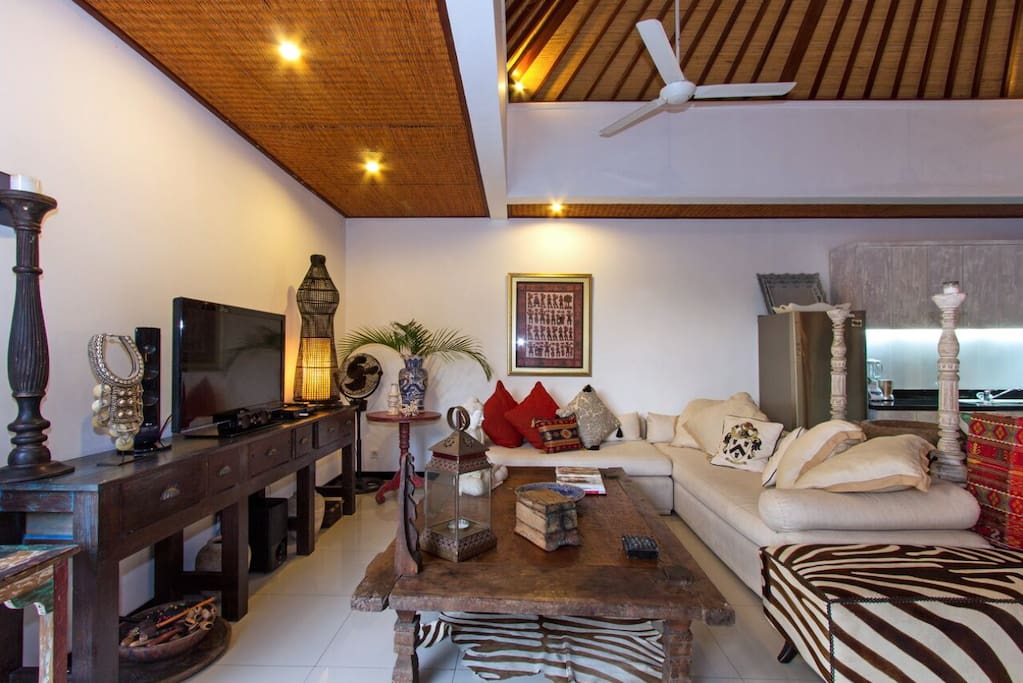 Living Area with Cable TV