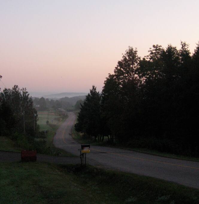 Looking toward Sussex on a misty morning