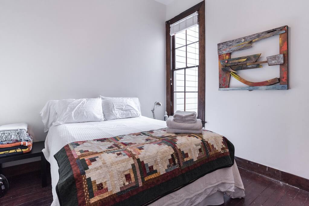 Plush, queen size bed