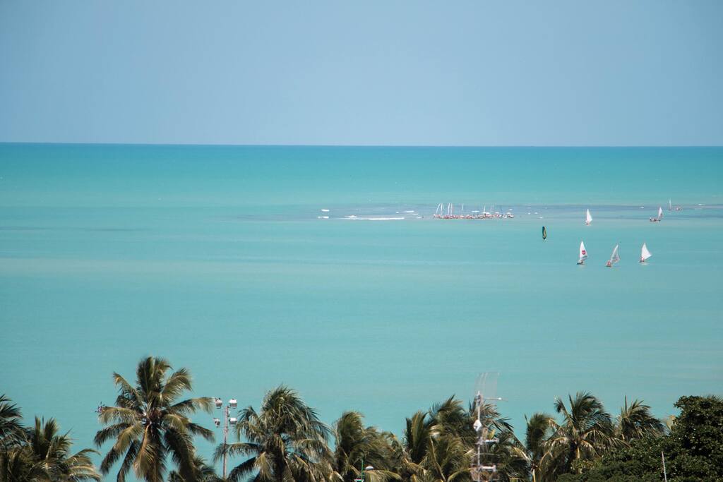 Vista da cobertura,piscina natural da praia de Pajuçara.