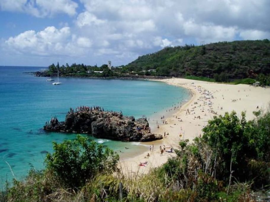 Waimea Bay - Surf and Swim or jump from the big rock - about 5--minute drive