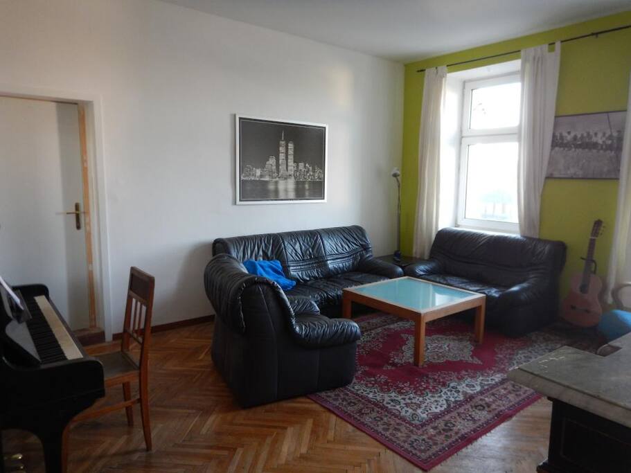 Living room, with piano