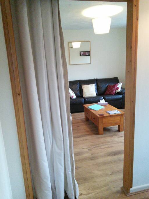 From the bedroom into the lounge.
