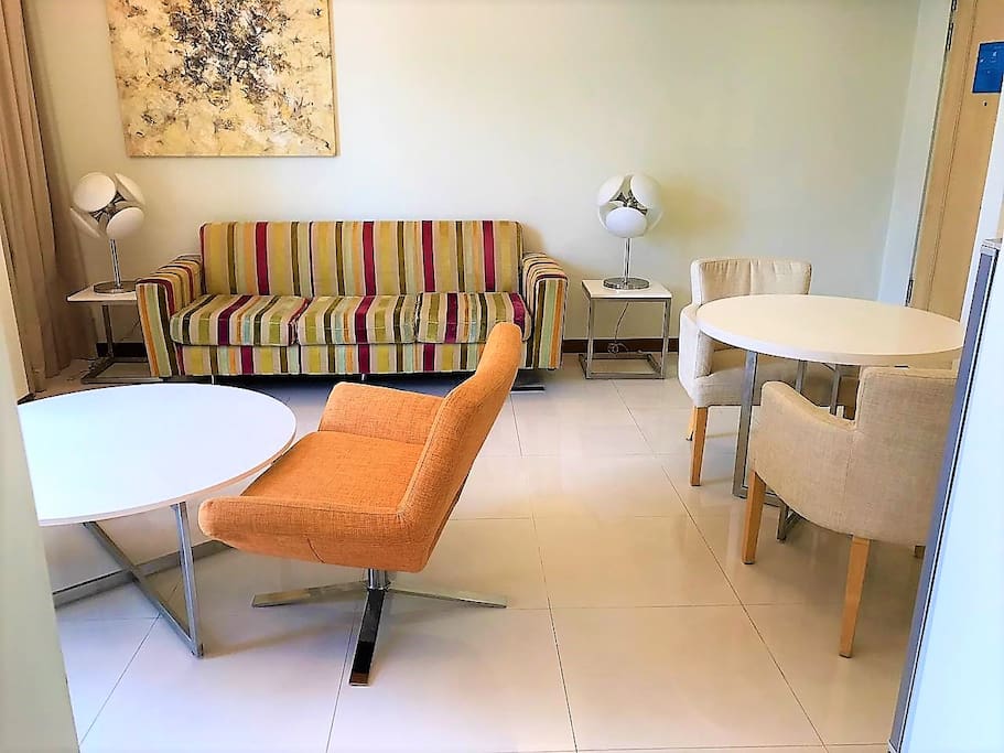 Sofa and dining table