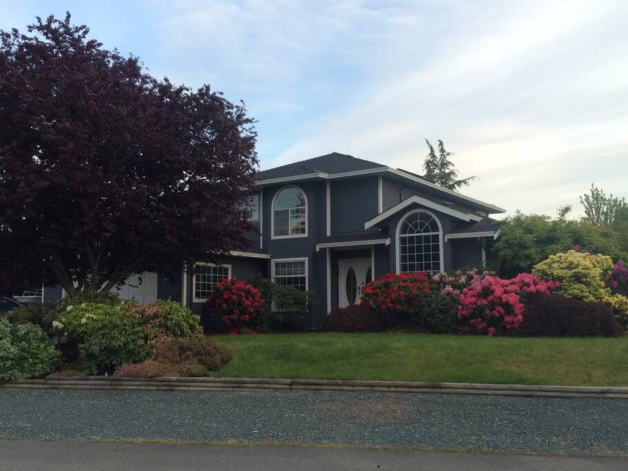 Front yard. Our property is on a corner lot with lots of additional parking for guests