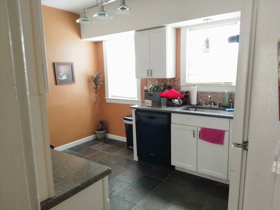 Lots of natural Sunlight and adjustable lights to set the mood at night