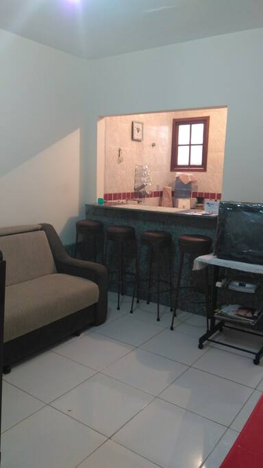 sala com cozinha americana