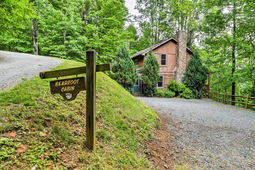 The home is nestled in the Valle Crucis woods, yet minutes from endless activities.