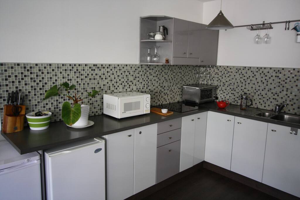 Kitchen with full amenities