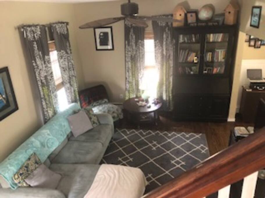 Living room with television and wifi access throughout.