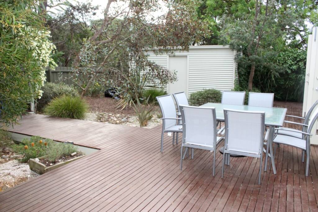 Enjoy breakfast outside and you're bound to see some native birds in the trees.