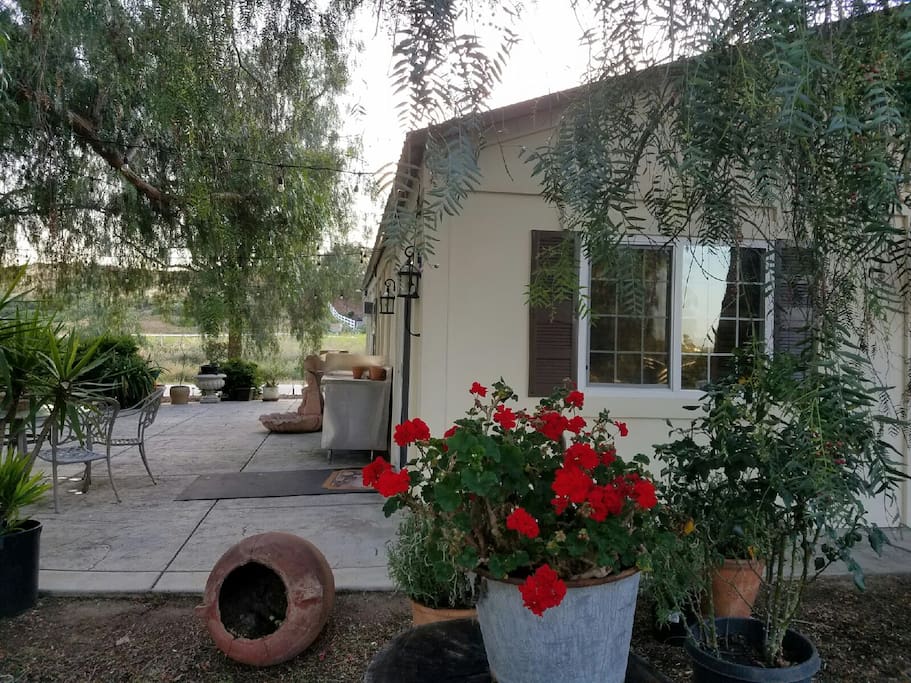 Side patio area
