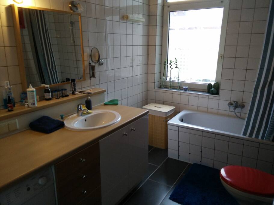 Bad (WC, Dusche mit Badewanne, Waschmaschine)