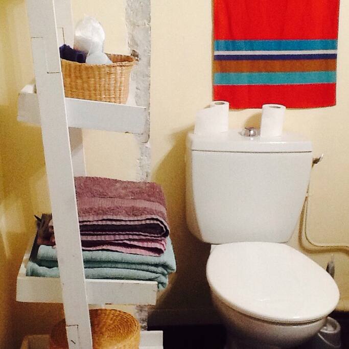 Des serviettes de toilette ainsi que le sèche cheveux sont à votre disposition, dans la salle de douche.