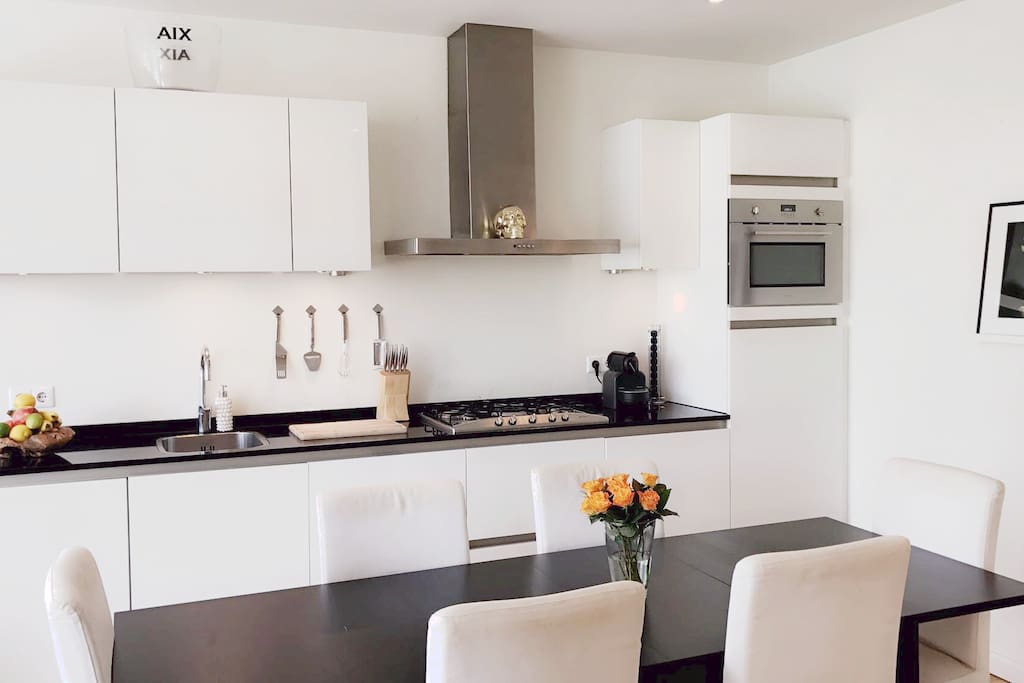 The fully-equipped kitchen has everything you need to create a perfect dinner.