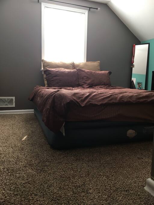 Third bedroom, this room is usually used as closet for my self. But a queen size air mattress fits perfect and sleeps very comfortable!