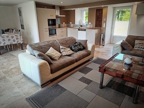 Spacious cottage with farm animals