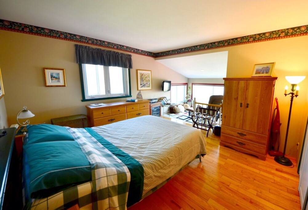 Chambre avec vue sur le fleuve St-Laurent.