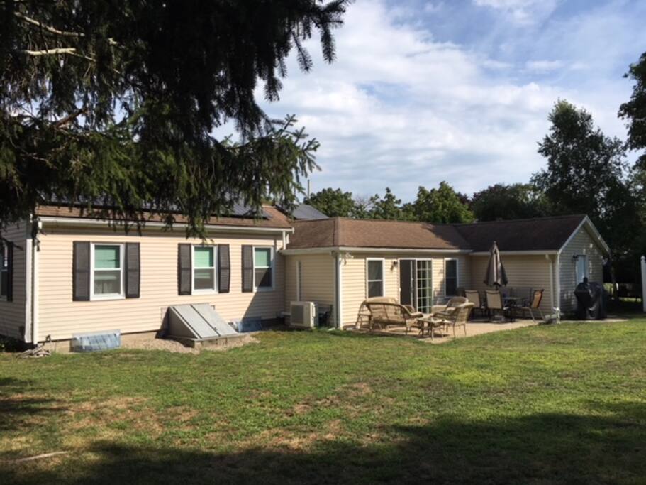 Large private backyard