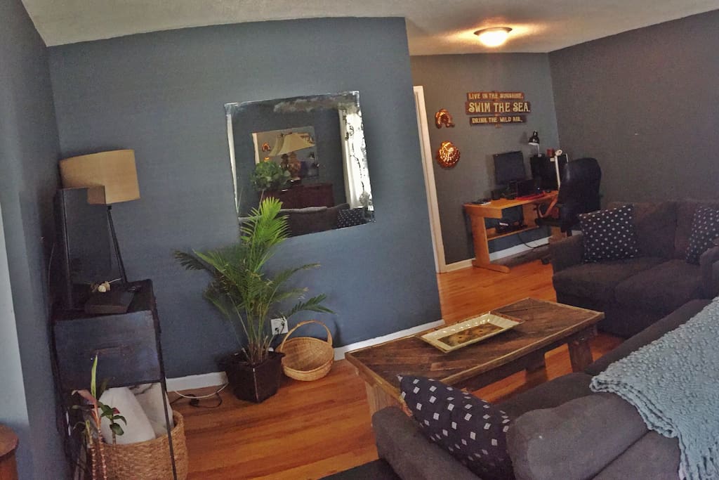 Living Room: Smart TV/DVD with access to Netflix & Amazon + Movie Collection + Book Collection + Desktop Computer with Internet Access & Microsoft Programs