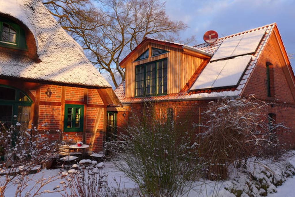 Ansicht der Ferienwohnung im Winter