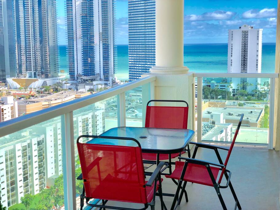 Relax at the balcony and enjoy the weather and view