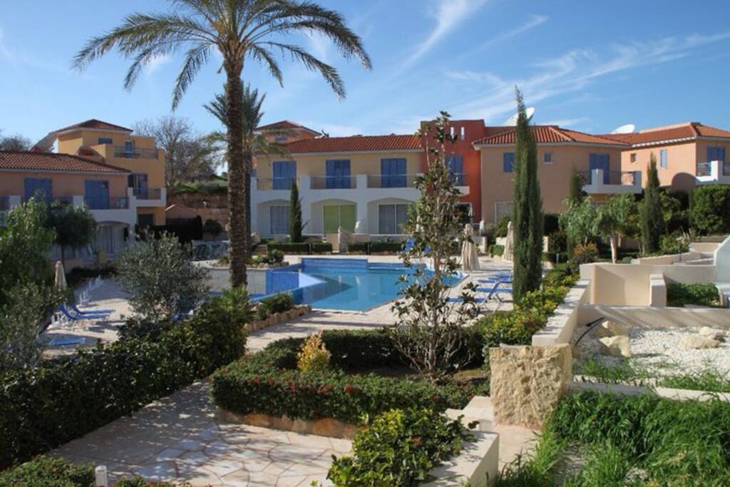 One of the split level pools