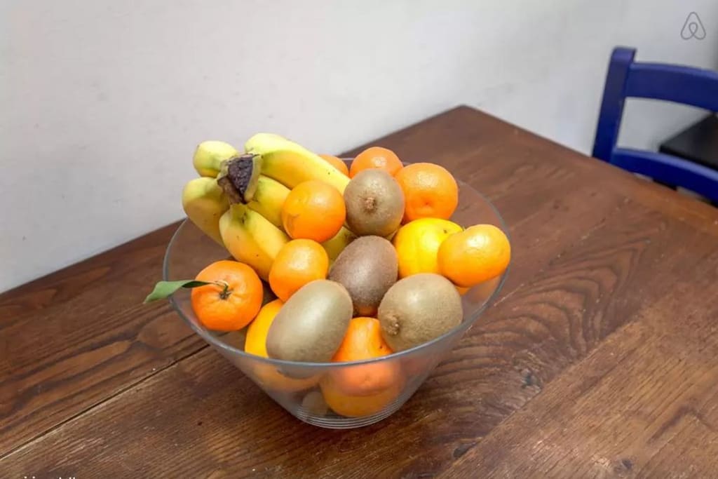 love fruit and wooden tables