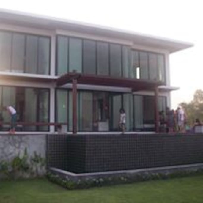 Front view facing beach