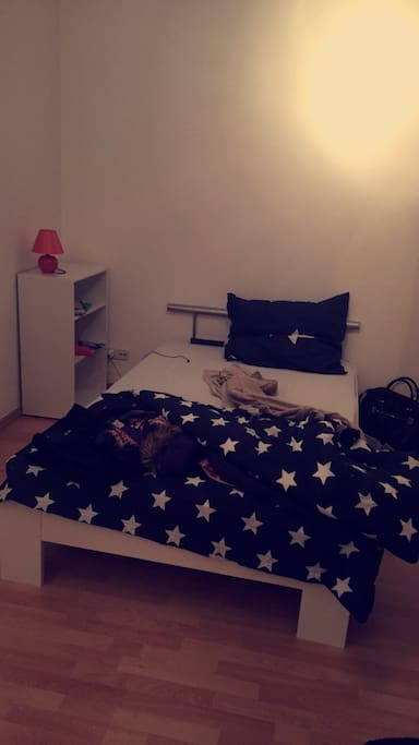 Bed for two persons.