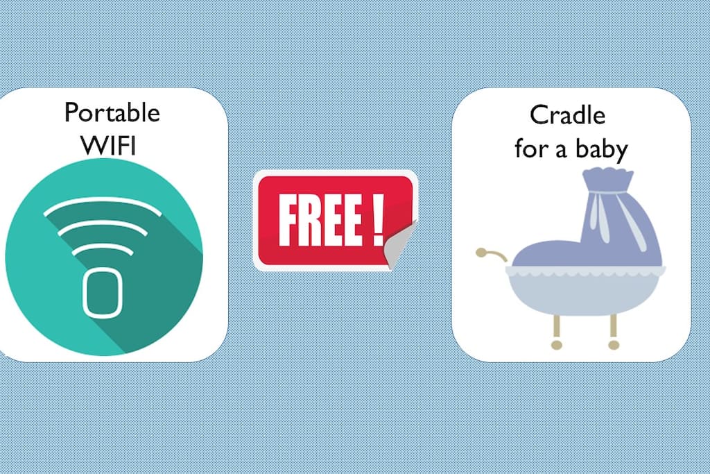 We provide portable WIFI and cradle for FREE.