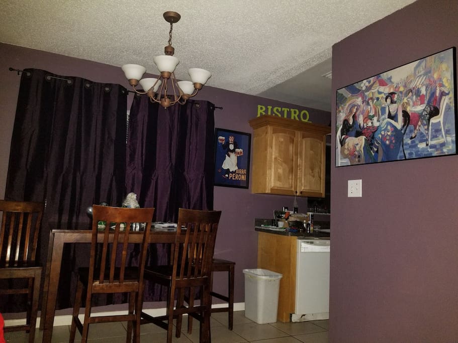 Dining and kitchen shared, to the left would be laundry room with small guest space if requested. Pics TBA