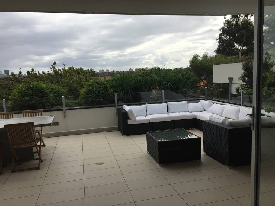 Outdoor lounge area