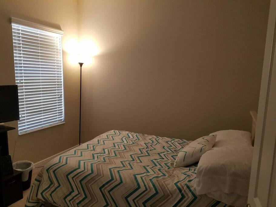 Full size bed with workstation