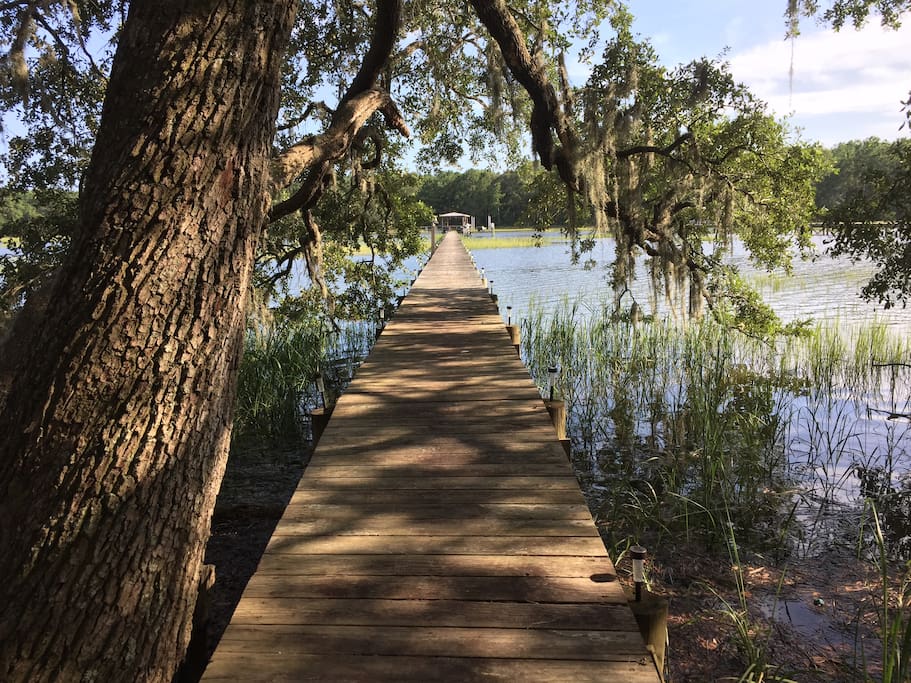 Deep water dock access.