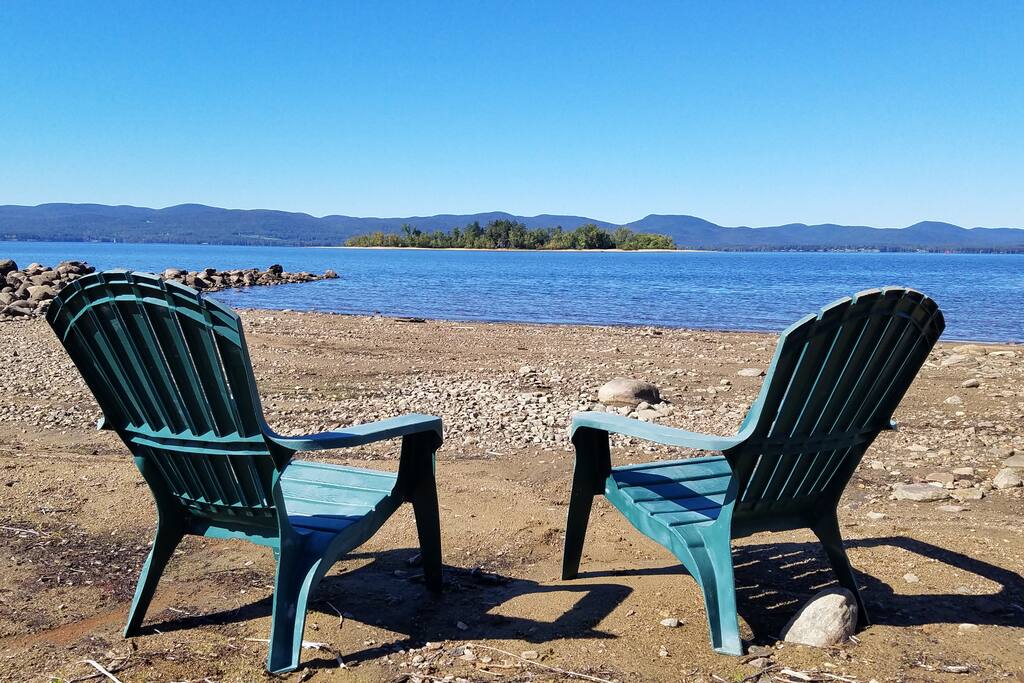 Sand Island is just a short kayak or canoe ride across the water!