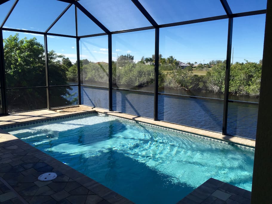 Saltwater pool, overlooking the canal.