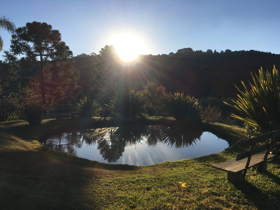 lago ao entardecer!