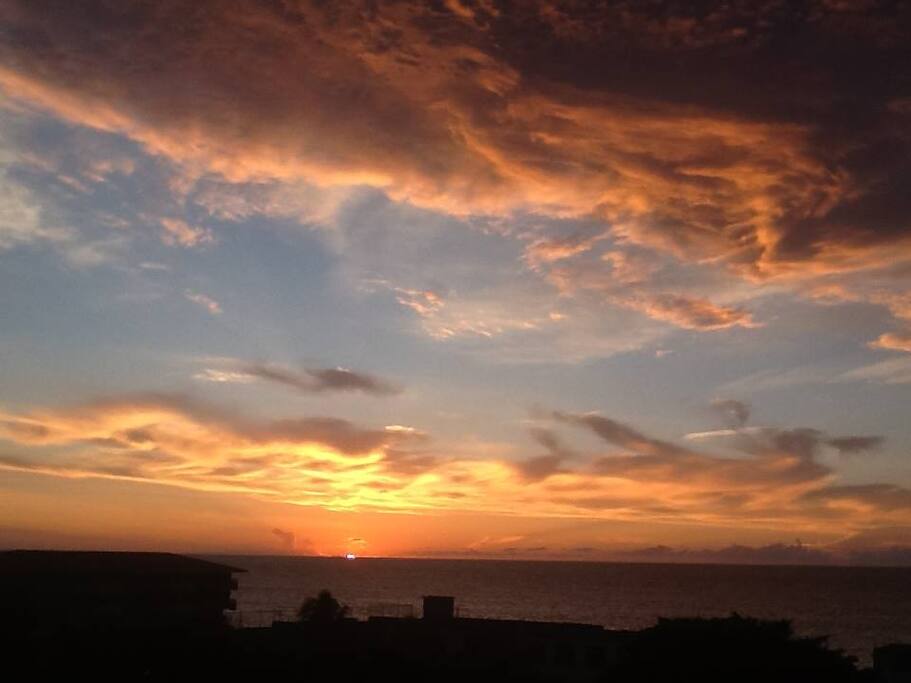 The sunset from the apartment