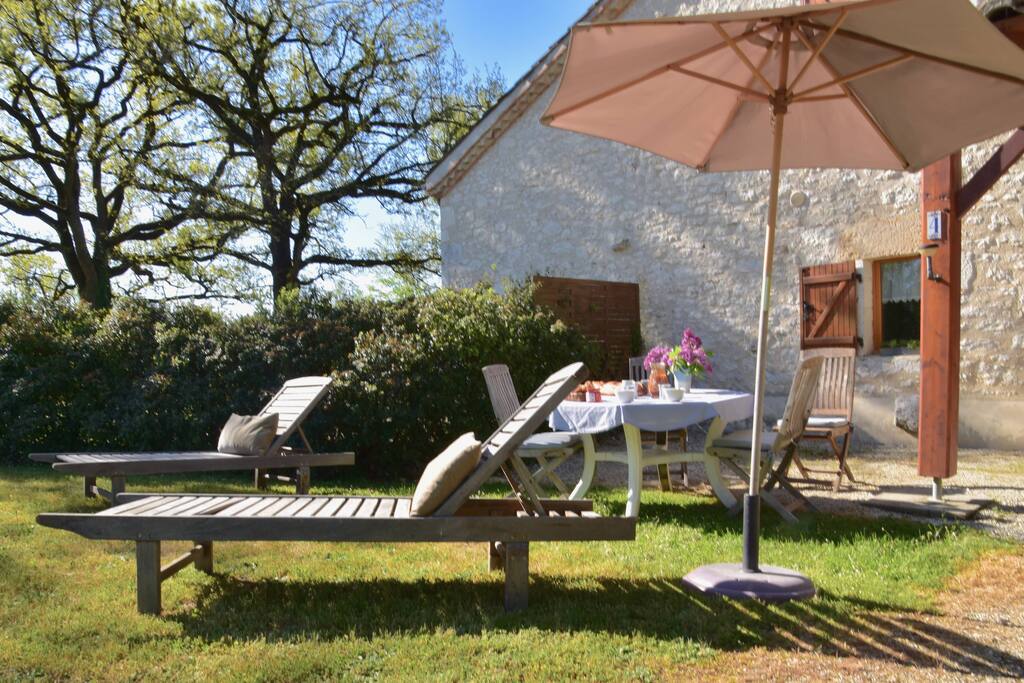 Jardin privatif du Gîte 4 "Le Vigne"